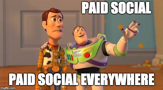 paid social media everywhere meme social media strategies visualfizz