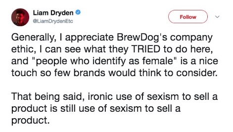 bad brewdog ad of 2018 beer for women