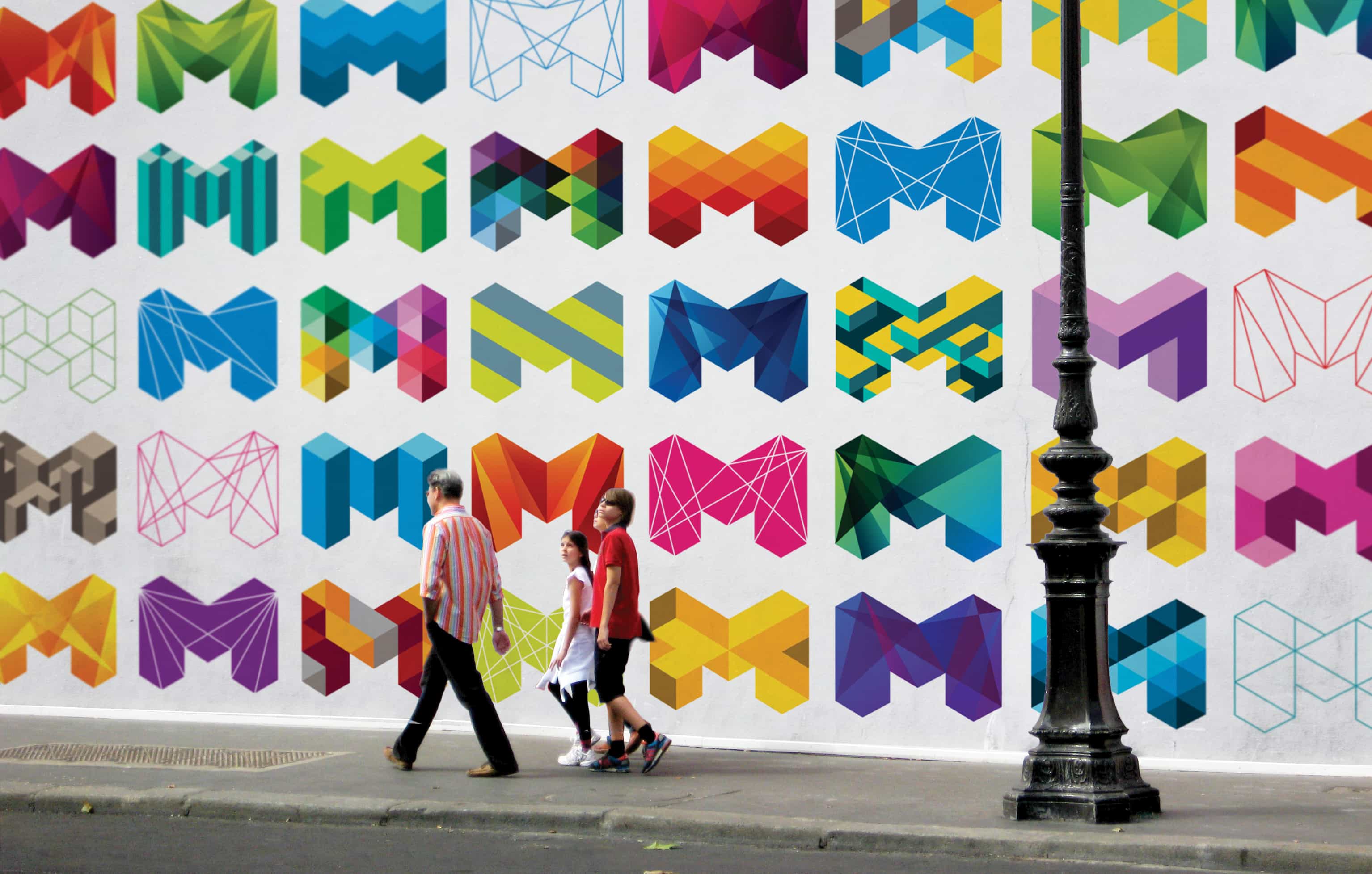 branding a city Melbourne australia logo wall branding