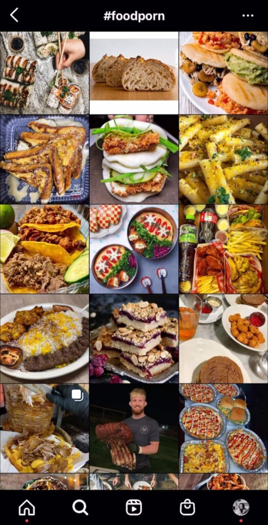 examples of #foodporn on instagram for restaurants